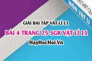 Giải bài 4 trang 25 SGK Vật lí 11